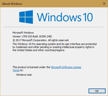 Детали системы Windows - версии