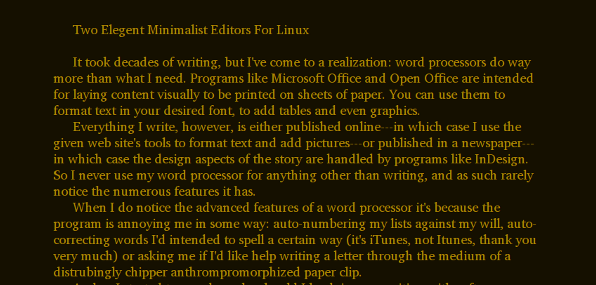 текстовые редакторы Linux
