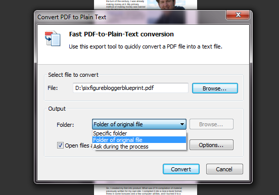 преобразовать в формат PDF
