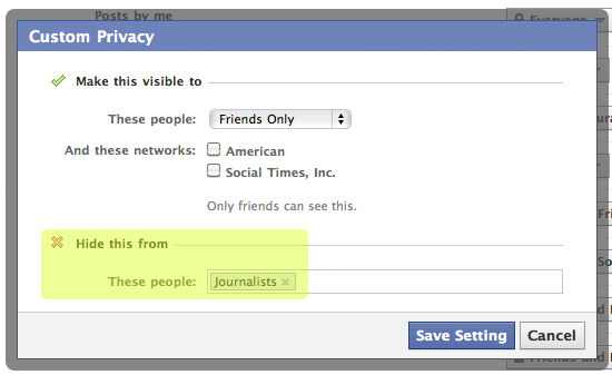 Конфиденциальность Facebook для хэштегов