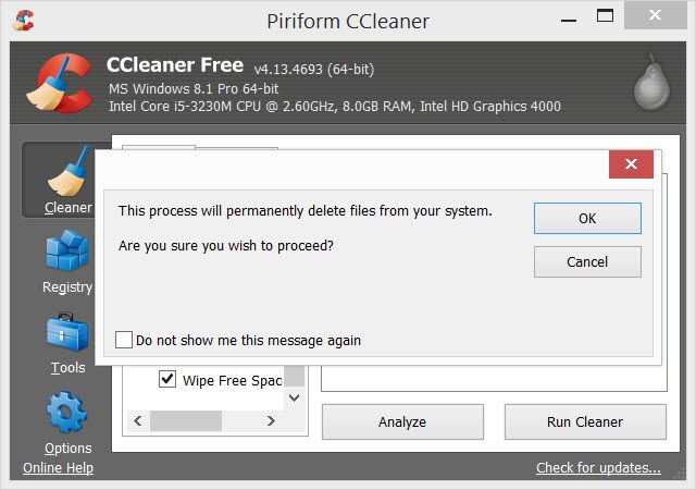CCleaner-протирать-свободное пространство