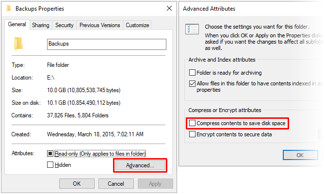 Как сэкономить место на диске в Windows 10 Windows 10 Compress Contents 670x400