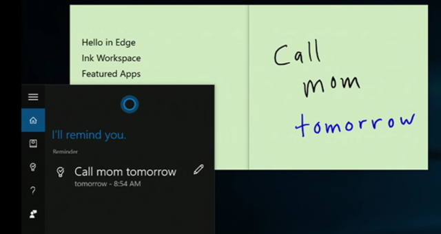 Windows Ink Cortana