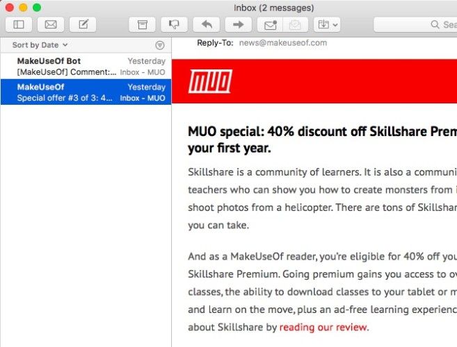 Mac Mail - новый взгляд