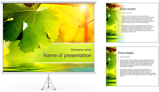 свободно-шаблон PowerPoint-осень-листы