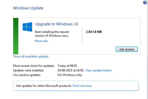 Обновить до Windows 10 сейчас