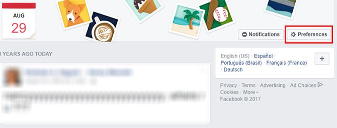 Как запретить отображение воспоминаний Facebook в настройках уведомлений1