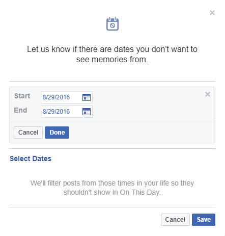 Как запретить отображение воспоминаний Facebook в датах уведомлений