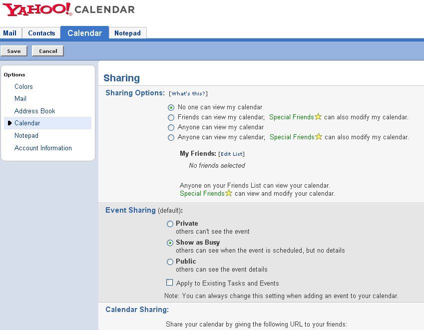 Организуйте свою жизнь с помощью совместного использования статей в календаре Yahoo