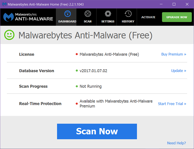 окна-обслуживание-инструмент-Malwarebytes