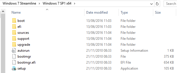 Структура папки обновления файлов