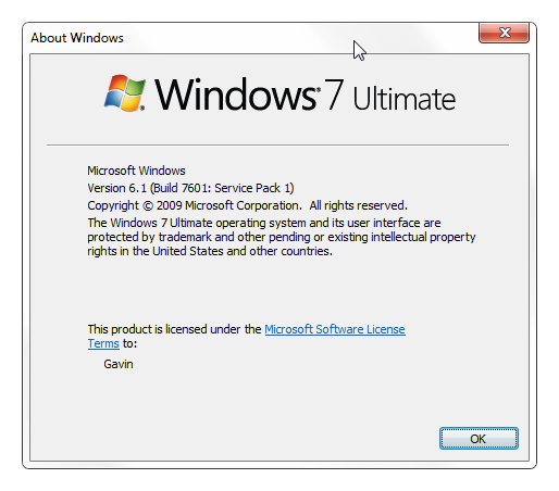 Версия для Windows WinVer