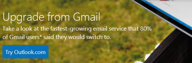 Microsoft стремится заманить пользователей Gmail с помощью веб-сайта сравнения сравнений
