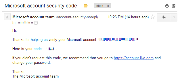 Код безопасности Microsoft