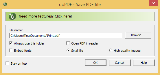 принтер doPDF