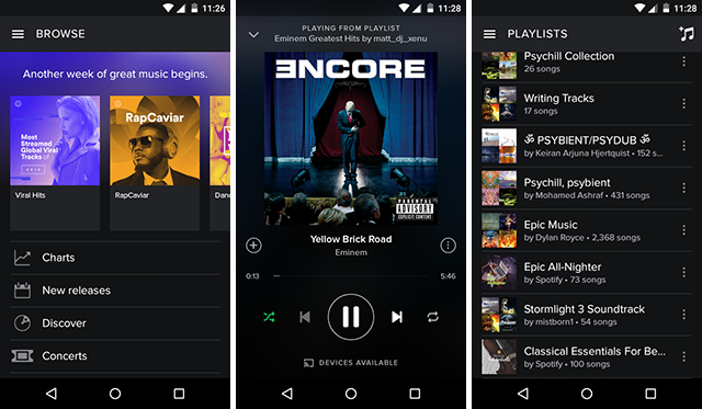 лучший Android-потоковое приложение-Spotify