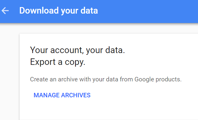 Gmail Скачать ваши данные