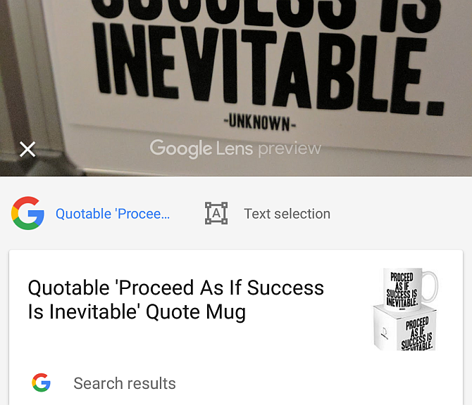 Google Lens Quote Mug