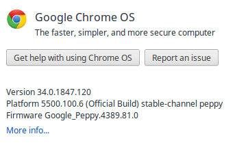 Последняя версия Google Chrome OS