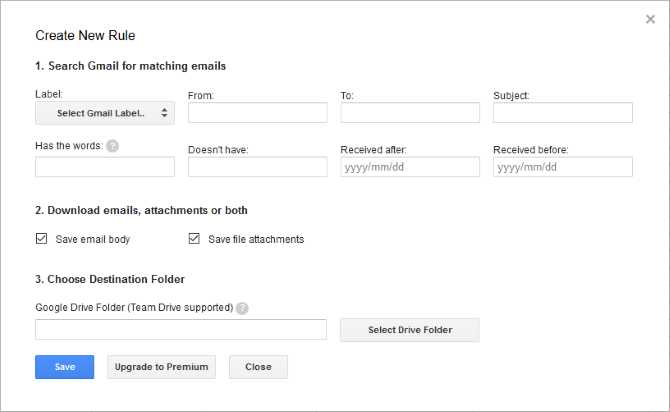 Как извлечь и загрузить несколько вложений электронной почты оптом создать новое правило Gmail 670x412