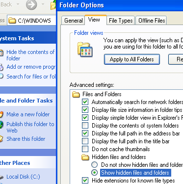 Как откатить Windows Исправления и патчи Windows Folderoptions