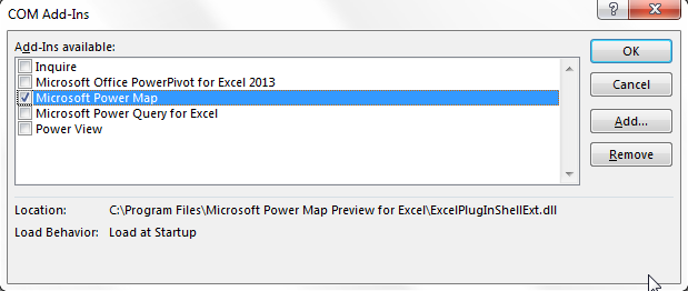 Power Map для Excel