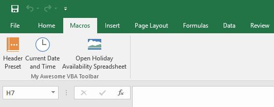 Excel закончил панель инструментов