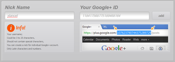 Google Plus URL