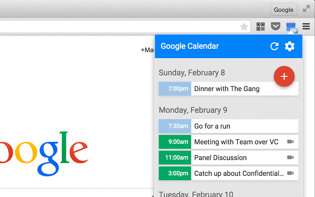 Google-Calendar Chrome-Extension-на-Google