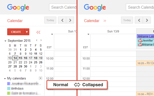 Google-Calendar Chrome-Extension-складная-Nav