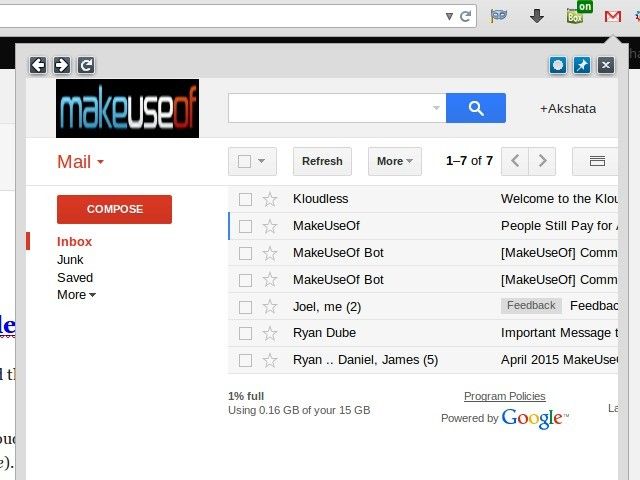 Gmail-панель
