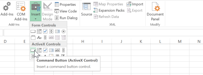 кнопка добавления в Excel