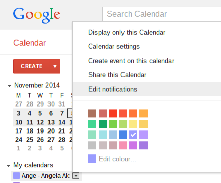 Уведомления Календаря Google