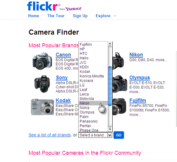 поиск по камере flickr