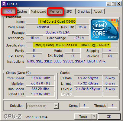 CPU-Z Системная информация