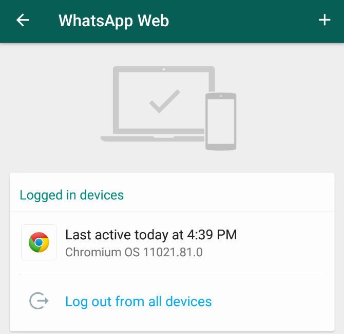 Как выйти из всех устройств, подключенных к WhatsApp Web