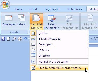 Microsoft Word рассылки