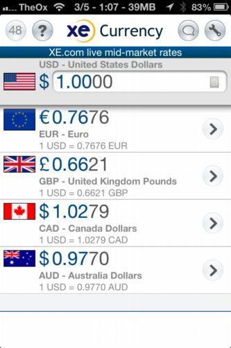 приложение xe currency