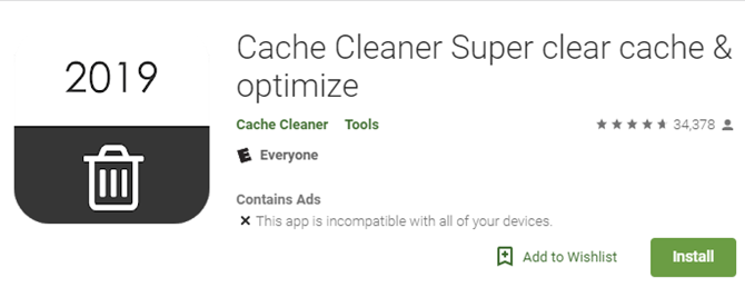 Android Cache Cleaner App
