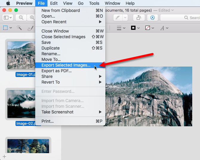 пакетное преобразование изменить размер изображения Mac превью