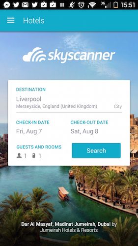 Гостинично-приложение-Skyscanner
