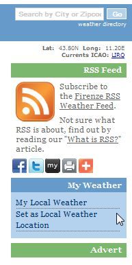 бесплатная погода RSS каналы