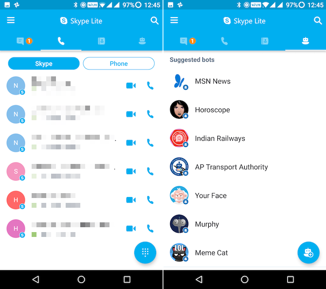 Приложения для Android Lite Skype