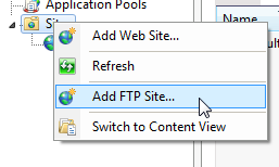 как настроить FTP сайт