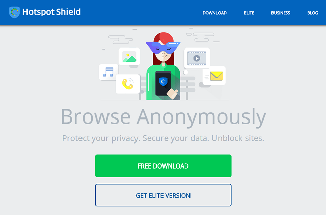 Просматривайте анонимно с помощью Hotspot Shield