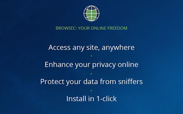 Browsec позволяет получить доступ к любому сайту, где угодно