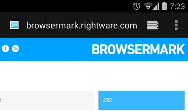 BrowserMark накоплениях андроид-браузер