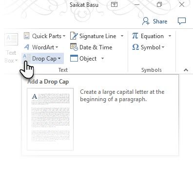 Microsoft Word - Drop Cap