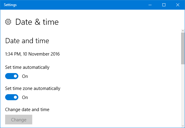 Windows 10 дата и время