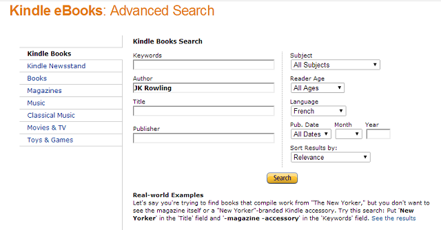 Amazon-Advanced-Search